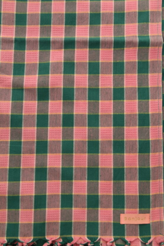 Bonjour - Paréo - Vichy vert menthe fraise – Image 3