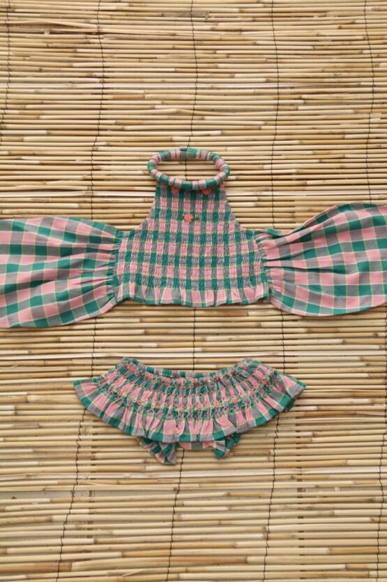 Bonjour - Maillot de bain - Vichy menthe fraise – Image 2