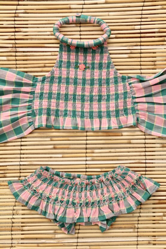Bonjour - Maillot de bain - Vichy menthe fraise