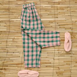 Bonjour - Pantalon - Vichy menthe fraise