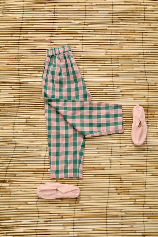 Bonjour - Pantalon - Vichy menthe fraise